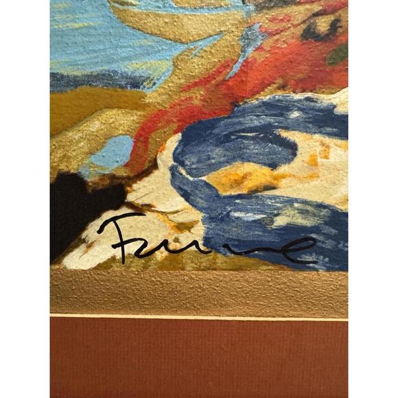 Salvatore Fiume Somale Painting Polimaterica Su Tela P.A. Controlled Fauve Stamp - Picture 3 of 9